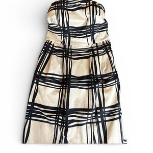 Express Strapless Black and White Dress
